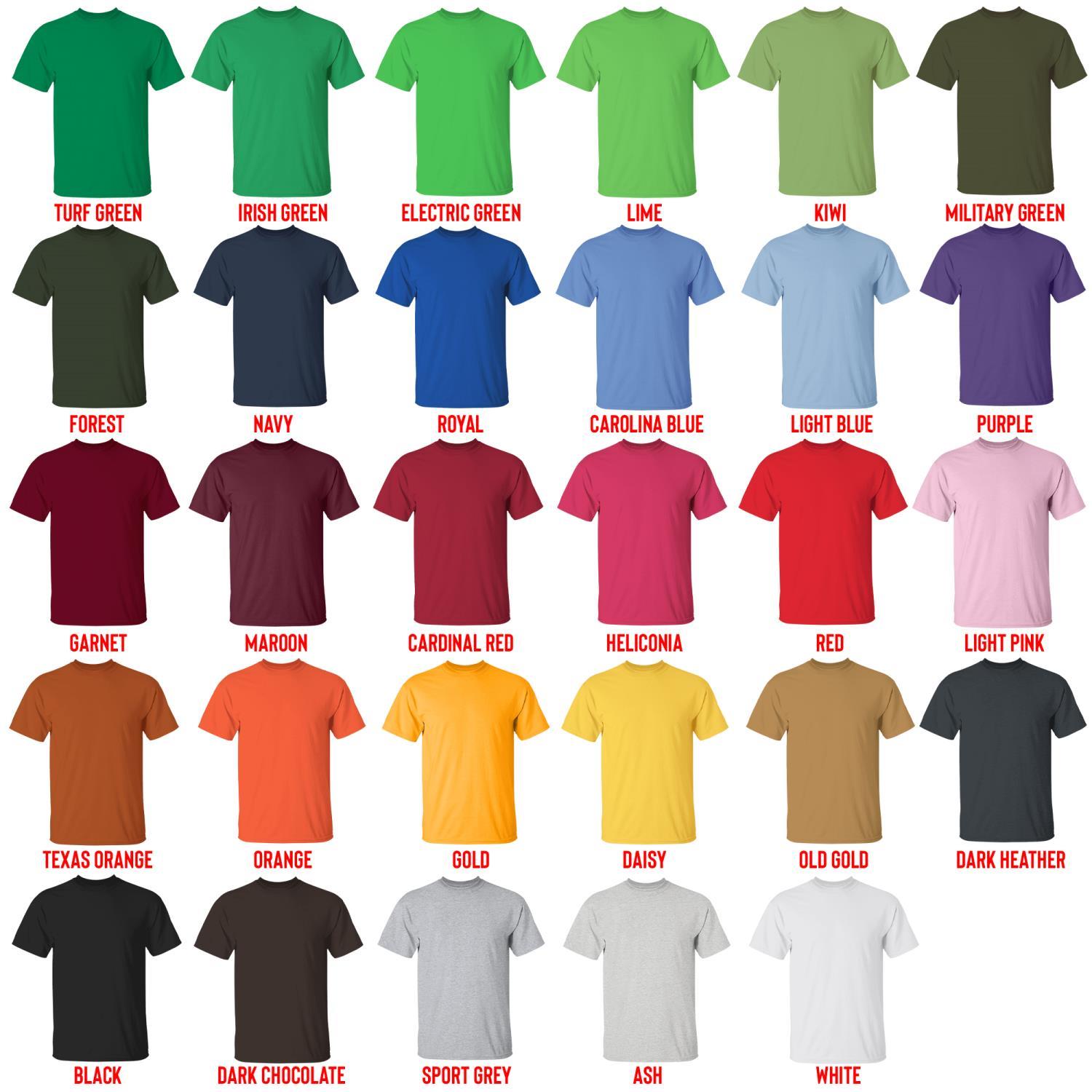 t shirt color chart - MGK UK Shop