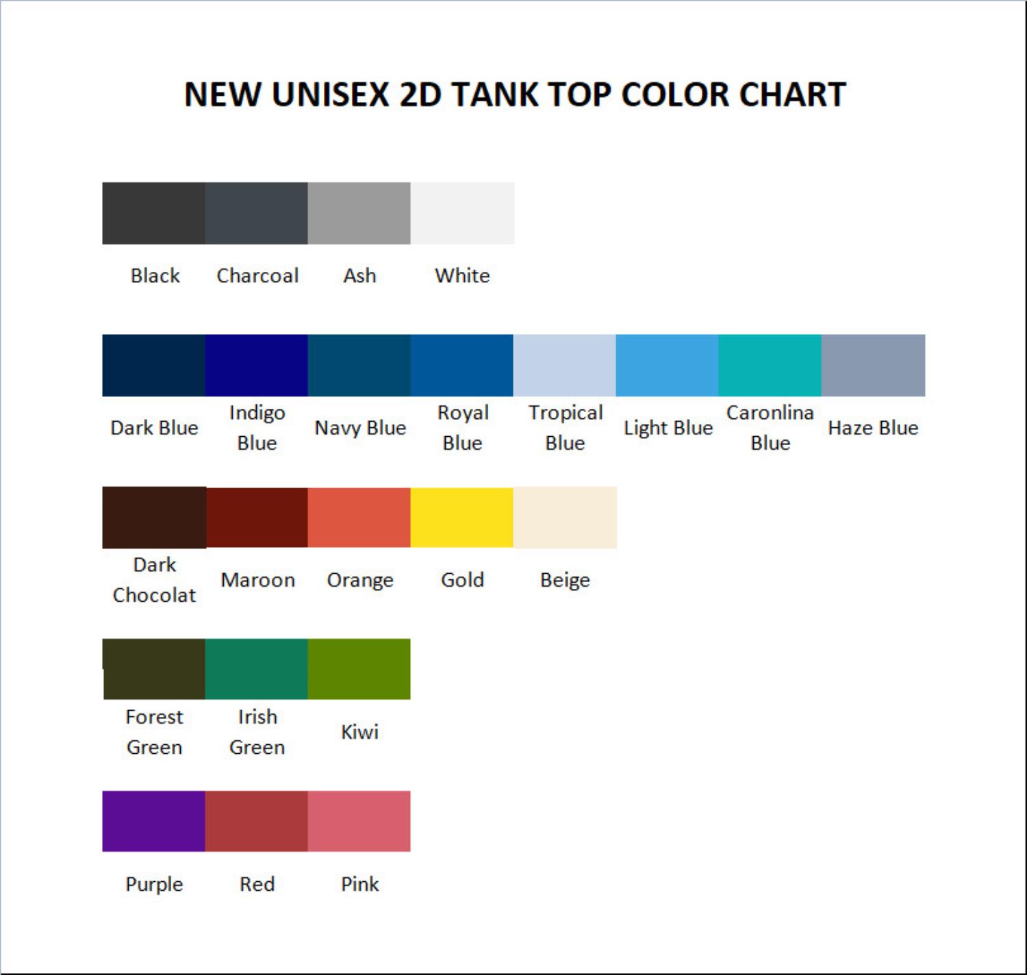 tank top color chart - MGK UK Shop