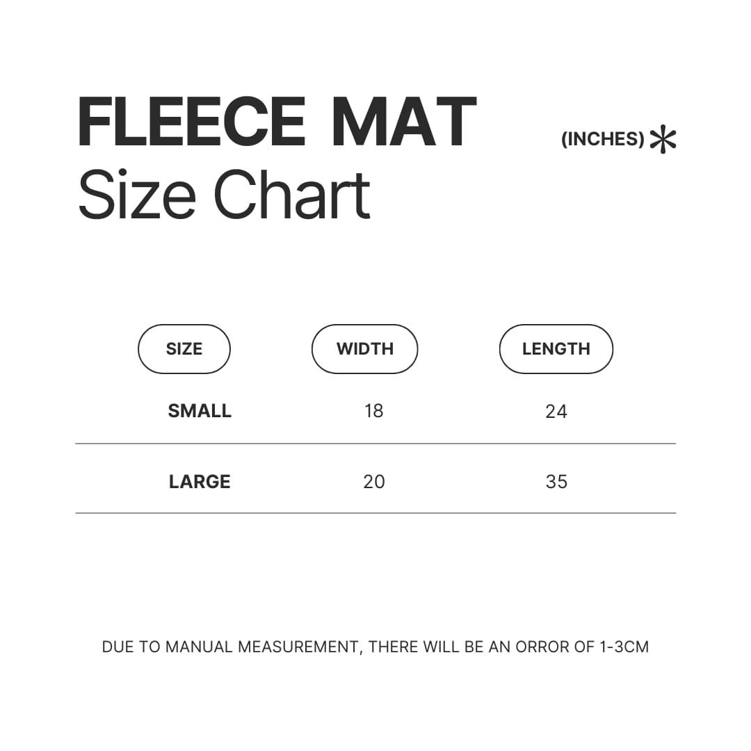 Fleece Mat Size Chart - MGK UK Shop
