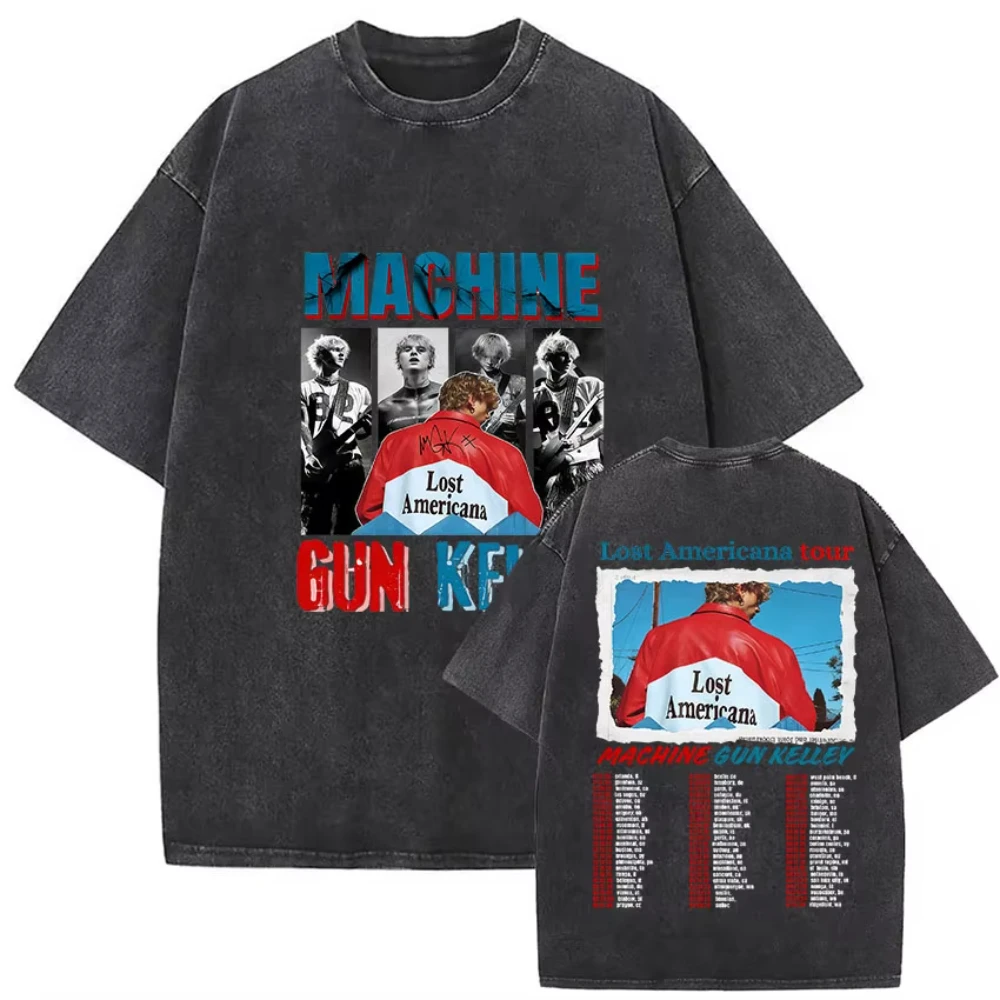 Machine Gun Kelly Tour Lost Americana Rapper MGK Mineral Wash T-shirt