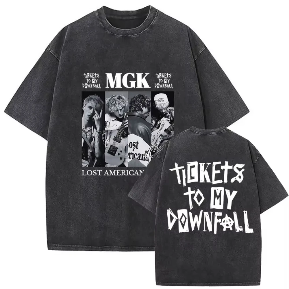 New Tickets to My Dowfall Rapper MGK Mineral Wash T-shirt