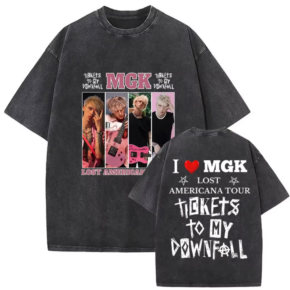 I Love MGK Rapper MGK Mineral Wash T-shirt