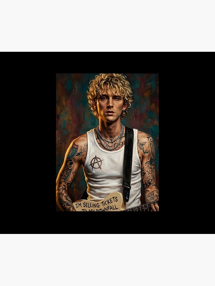Mgk Oil Painting So Cool Throw Pillow - Image 2
