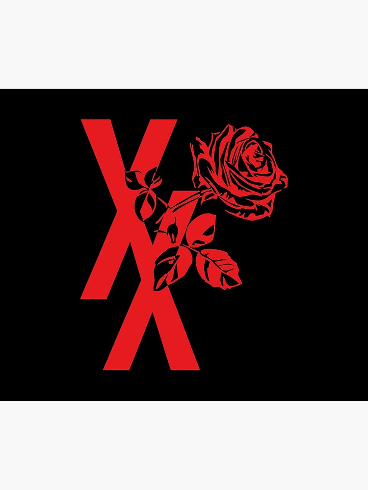 Mgk Xx Red Roise Flower Throw Pillow - Image 2
