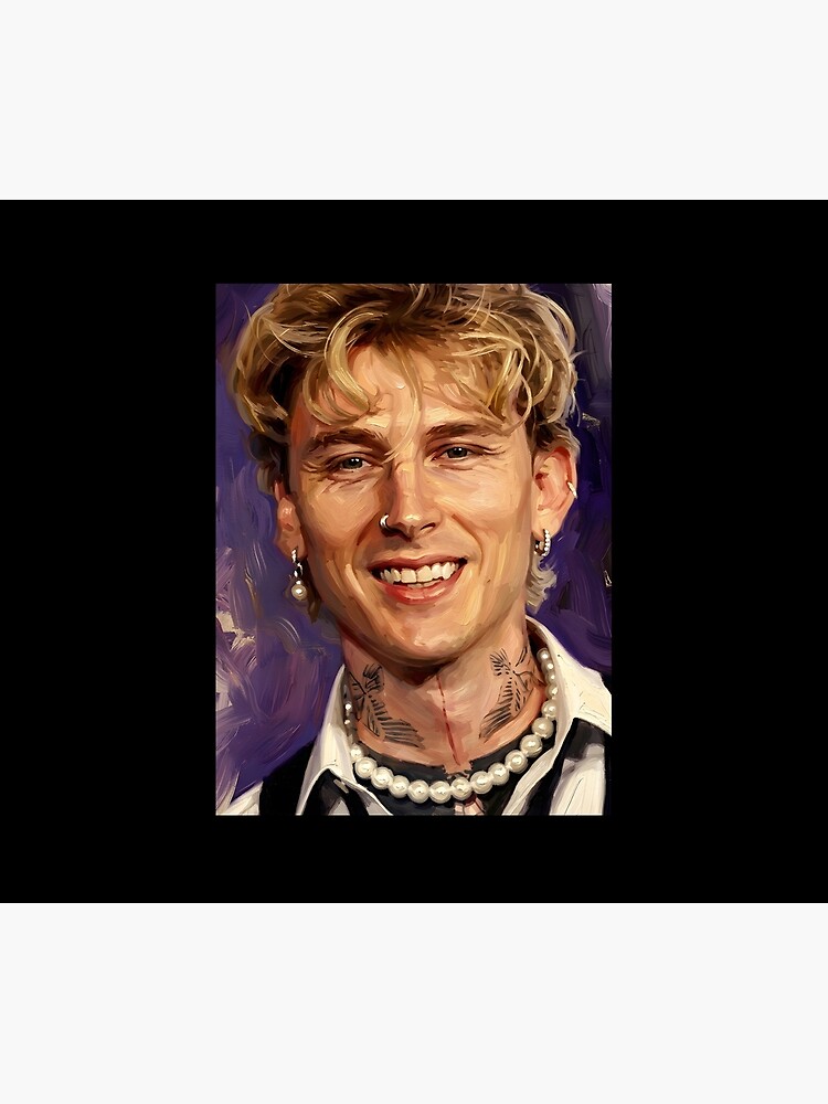 Mgk Oil Painting Throw Pillow - Image 2