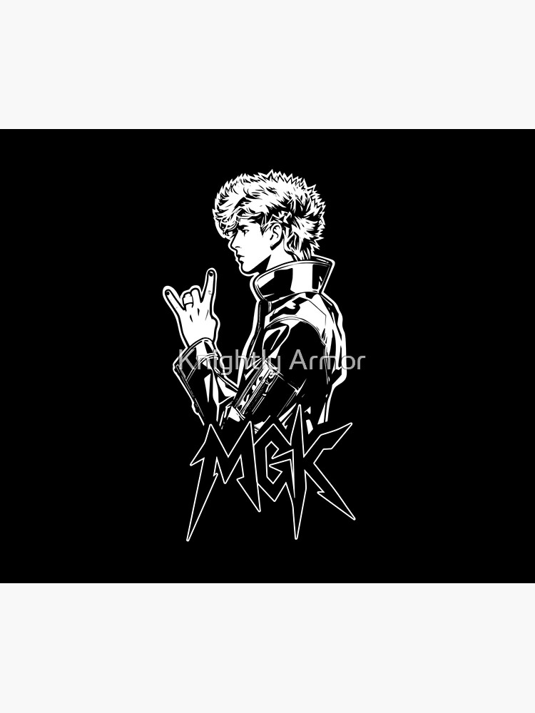Mgk White Design Throw Pillow - Image 2