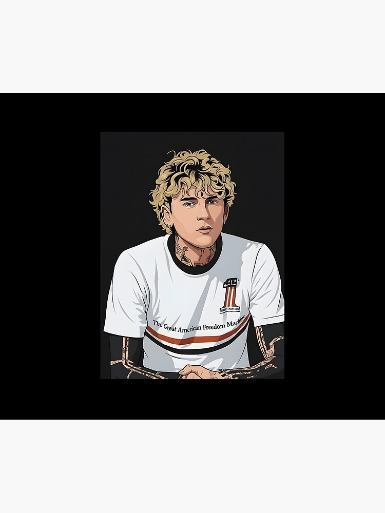 Mgk Vector Illustration Blonde Hair Tapestry - Image 2
