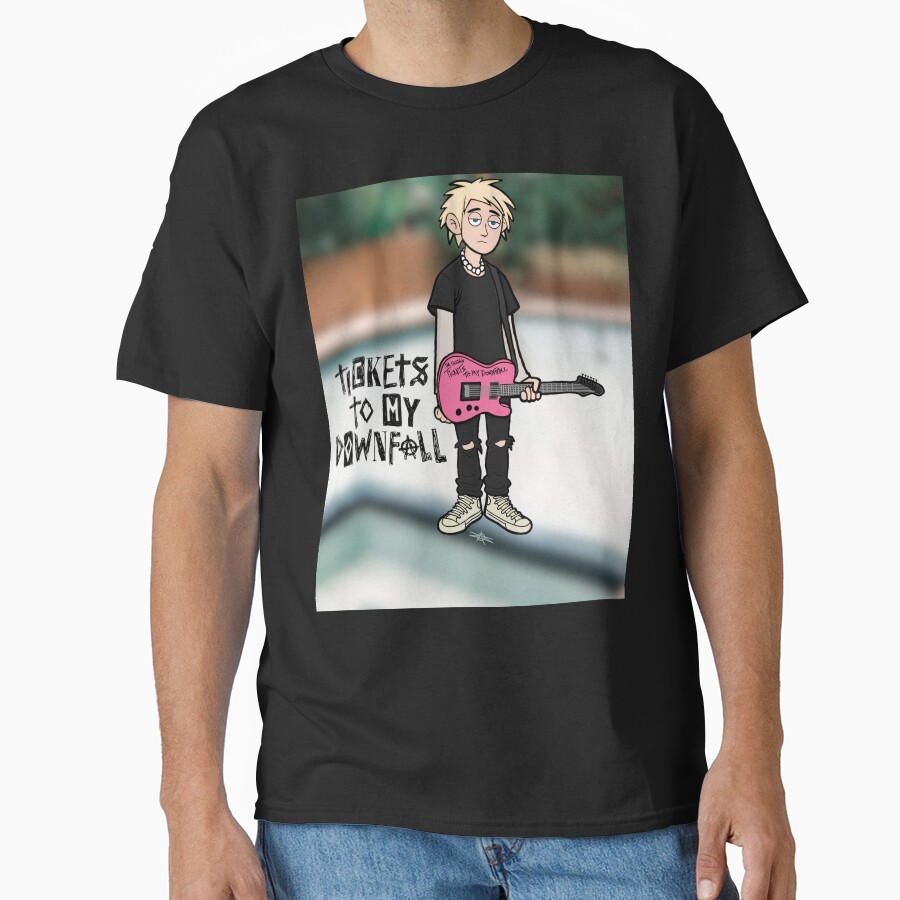 Mgk Tickets To My Downfall With Background T-shirt - Image 2