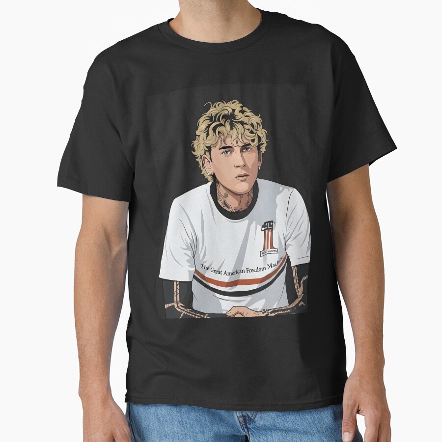 Mgk Vector Illustration Blond Hair T-shirt