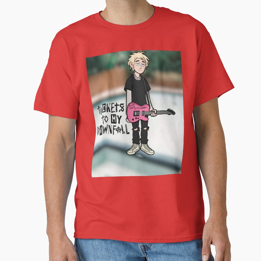 Mgk Tickets To My Downfall With Background T-shirt - Image 5
