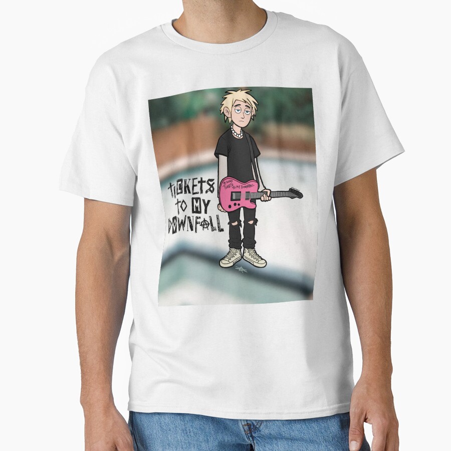 Mgk Tickets To My Downfall With Background T-shirt