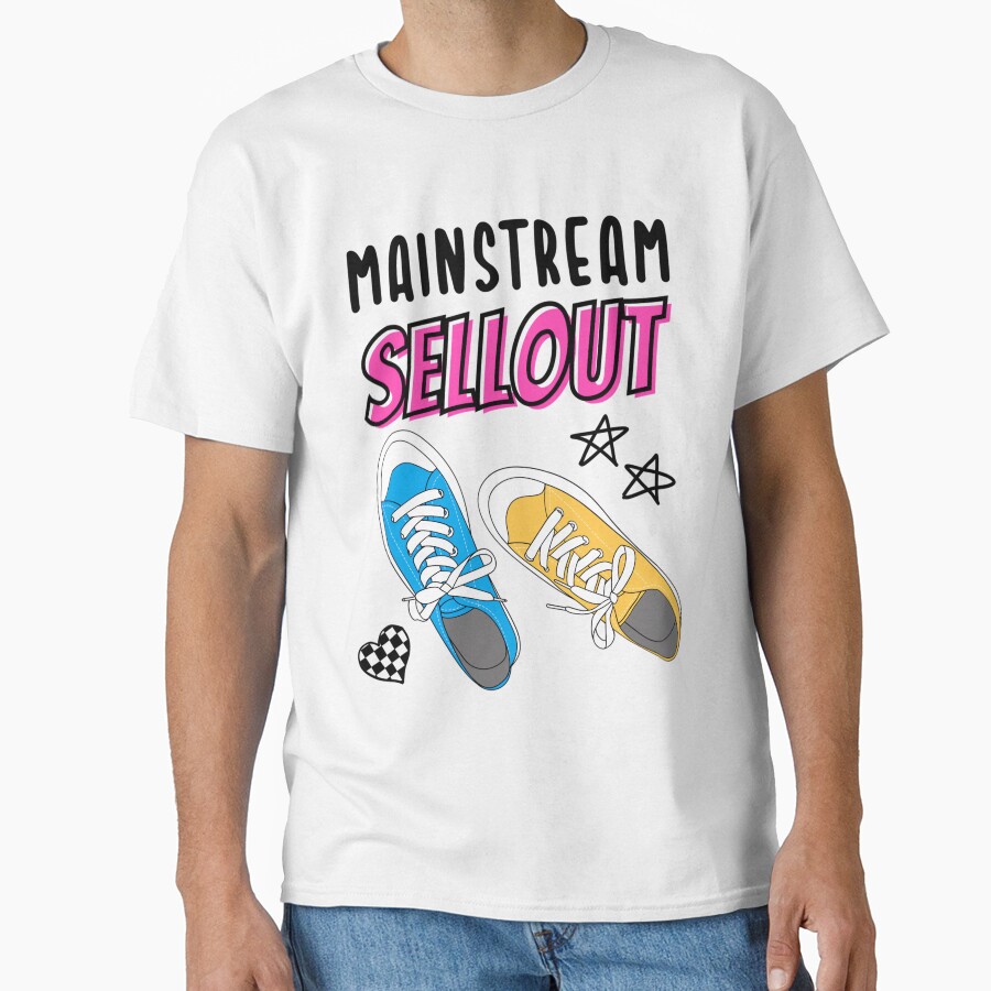 Mainstream Sellout Mgk Tribute Sneakers Design T-shirt - Image 2