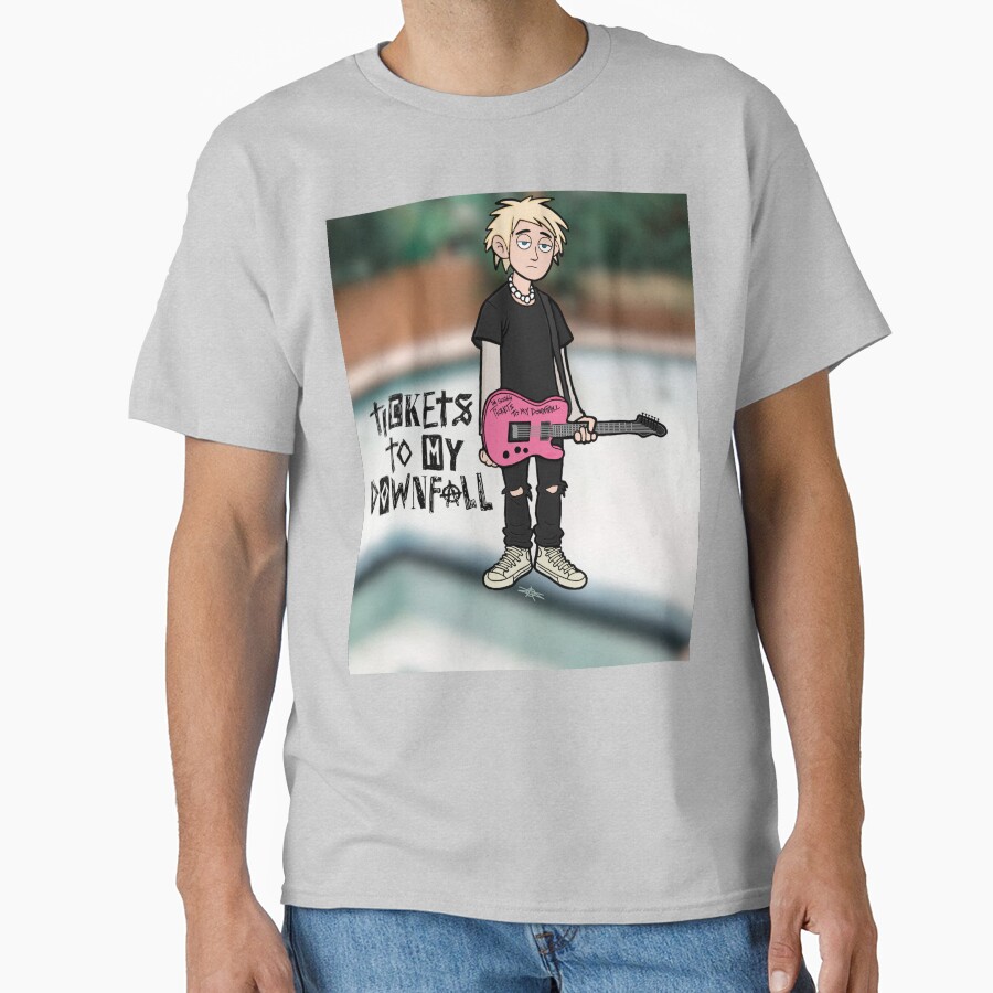 Mgk Tickets To My Downfall With Background T-shirt - Image 3
