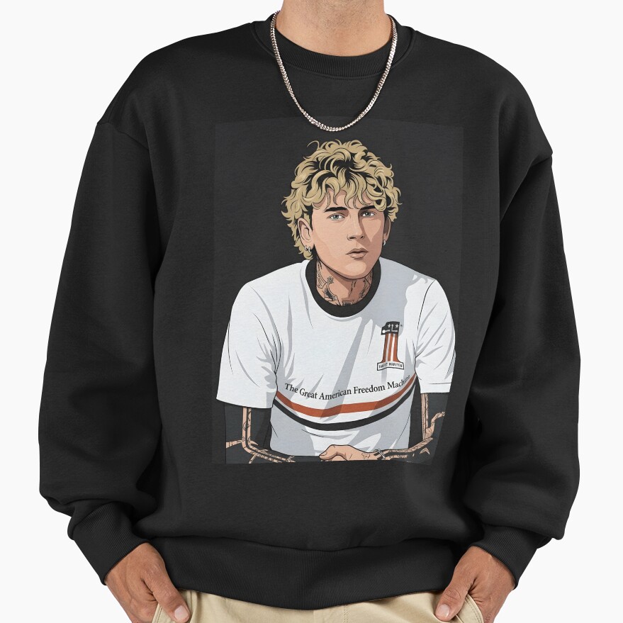 Mgk Vector Illustration Blond Hair Sweatshirt - Image 3