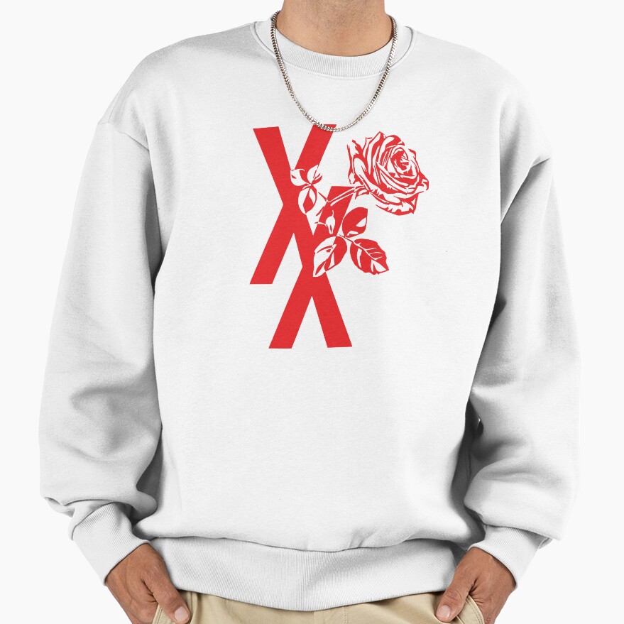 Mgk Xx Red Roise Flower Sweatshirt - Image 2