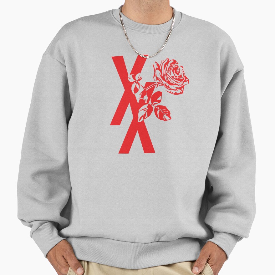 Mgk Xx Red Roise Flower Sweatshirt - Image 4