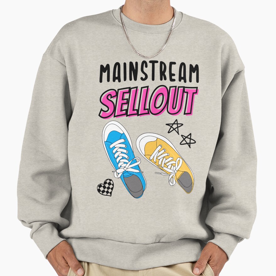 Mainstream Sellout Mgk Tribute Sneakers Design Sweatshirt - Image 3