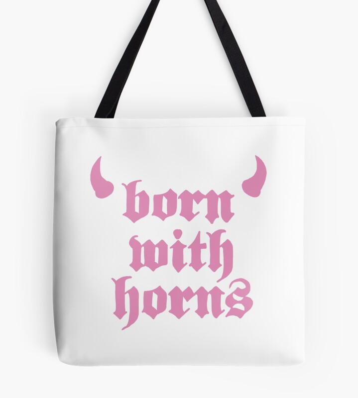 Machine Gun Kelly Mgk Born With Horns Tote Bag