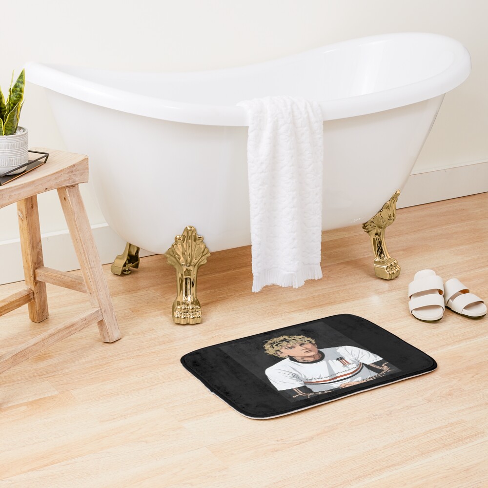 Mgk Vector Illustration Blonde Hair Bath Mat - Image 2