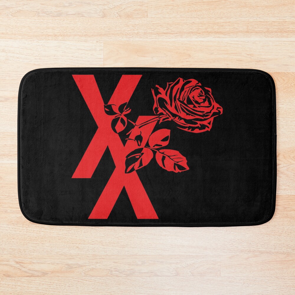Mgk Xx Red Roise Flower Bath Mat