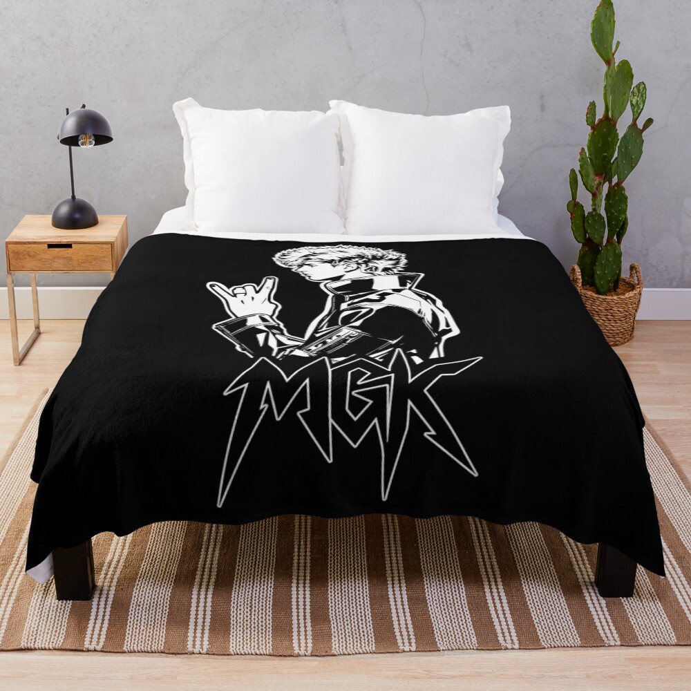 Mgk White Design Throw Blanket