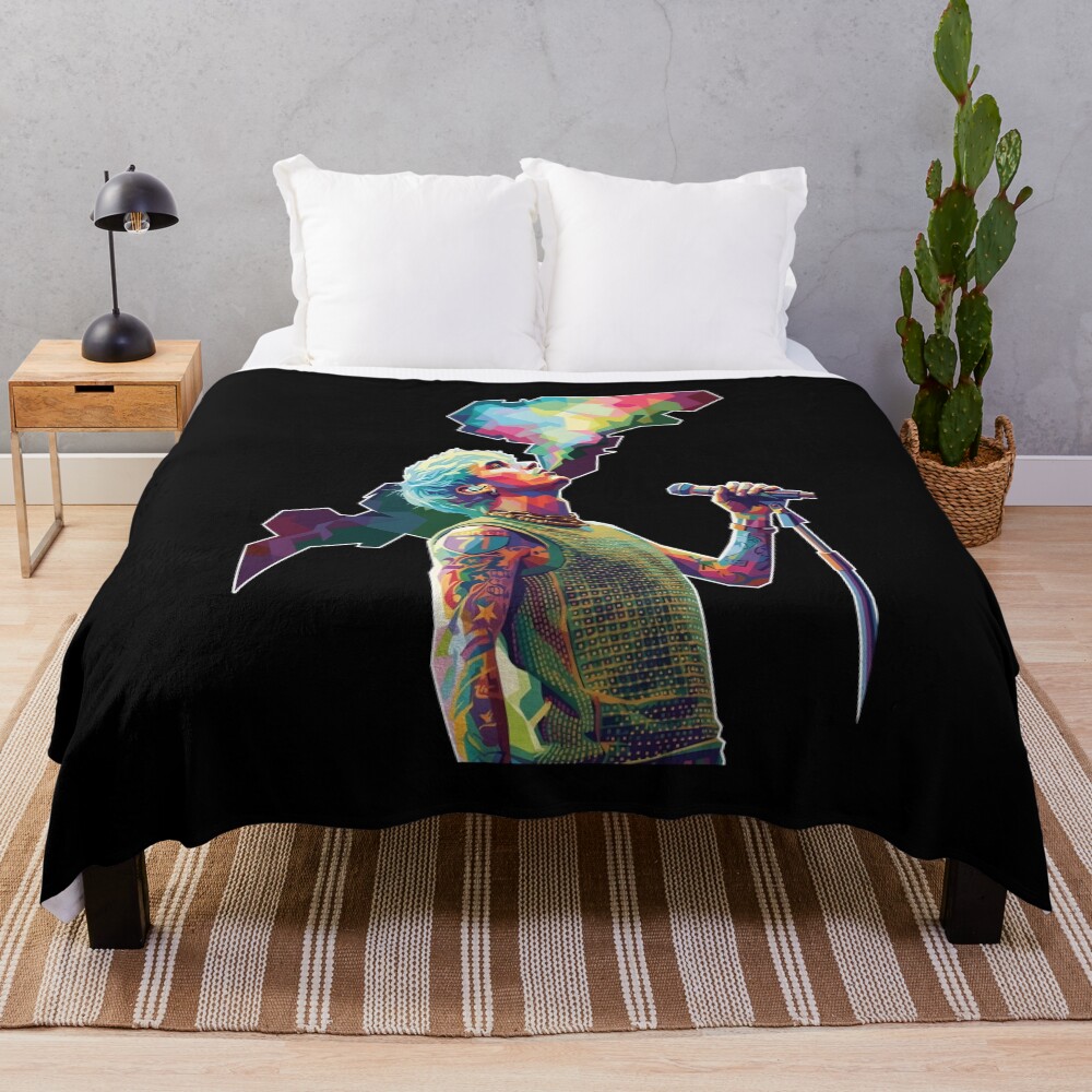 Mgk Pop Art Colorful Throw Blanket