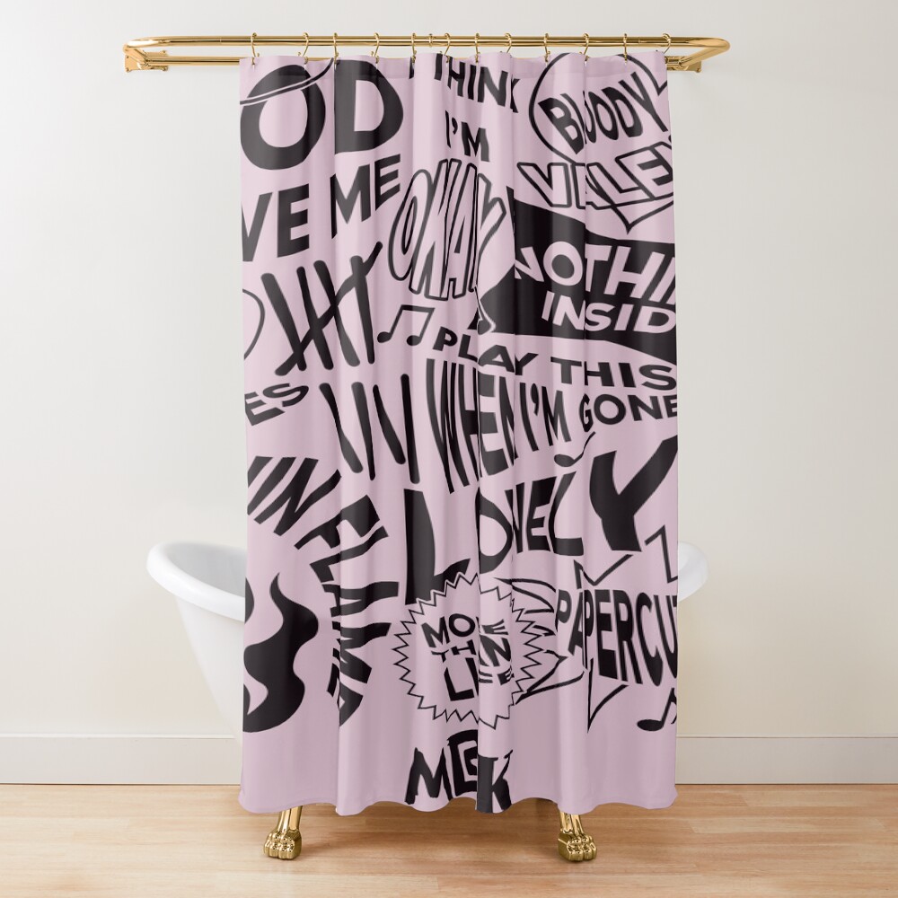 Machine Gun Kelly Poster Tracklist Mgk Shower Curtain