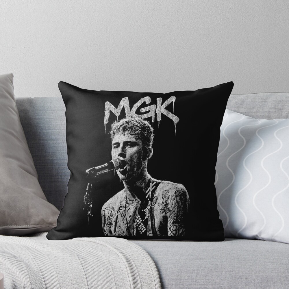 Mgk Singing On Stage Throw Pillow